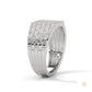 0.40 Ct. Pavé Brick-Link Lab Diamond Men’s Ring