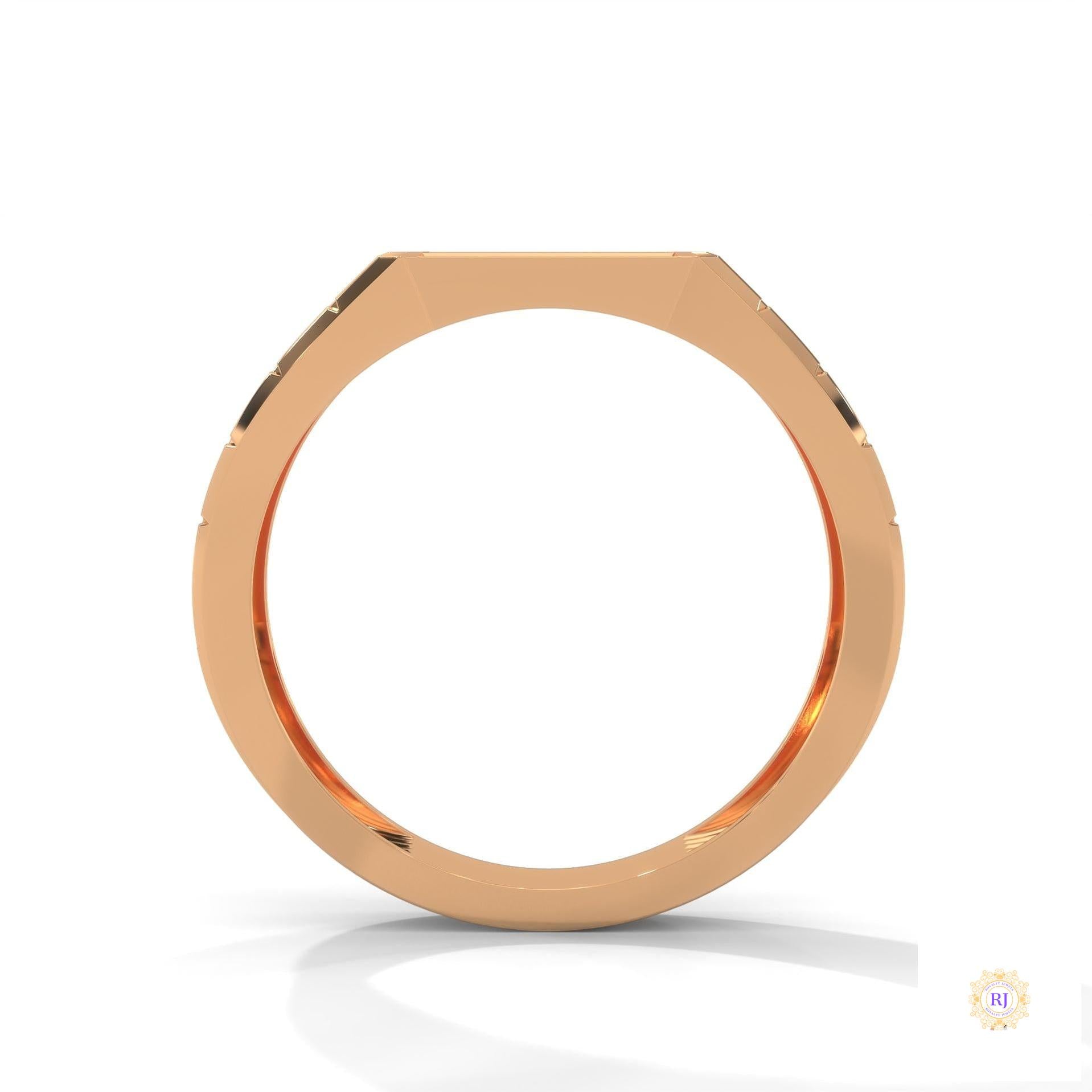 0.40 Ct. Pavé Brick-Link Lab Diamond Men’s Ring