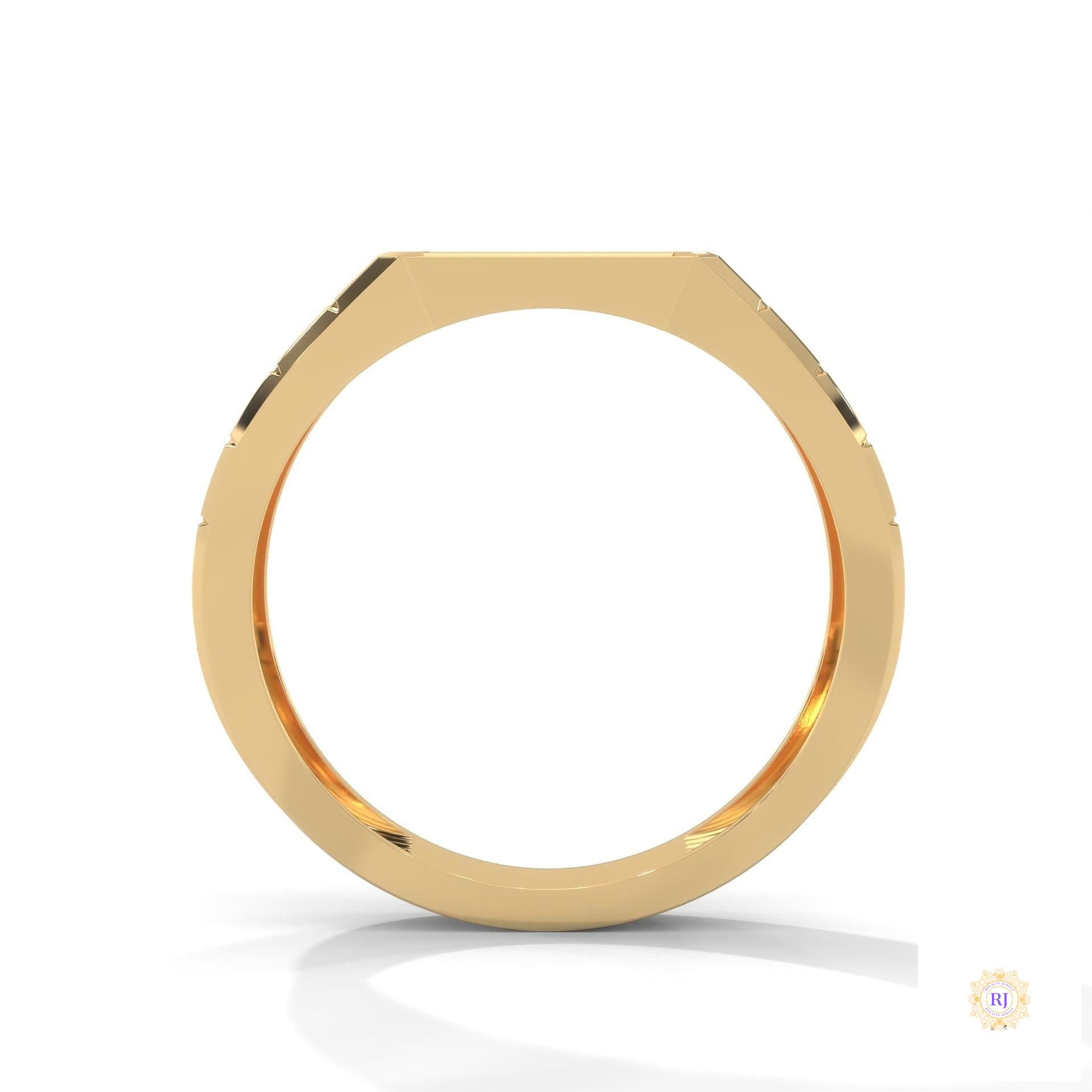 0.40 Ct. Pavé Brick-Link Lab Diamond Men’s Ring