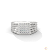 0.40 Ct. Pavé Brick-Link Lab Diamond Men’s Ring