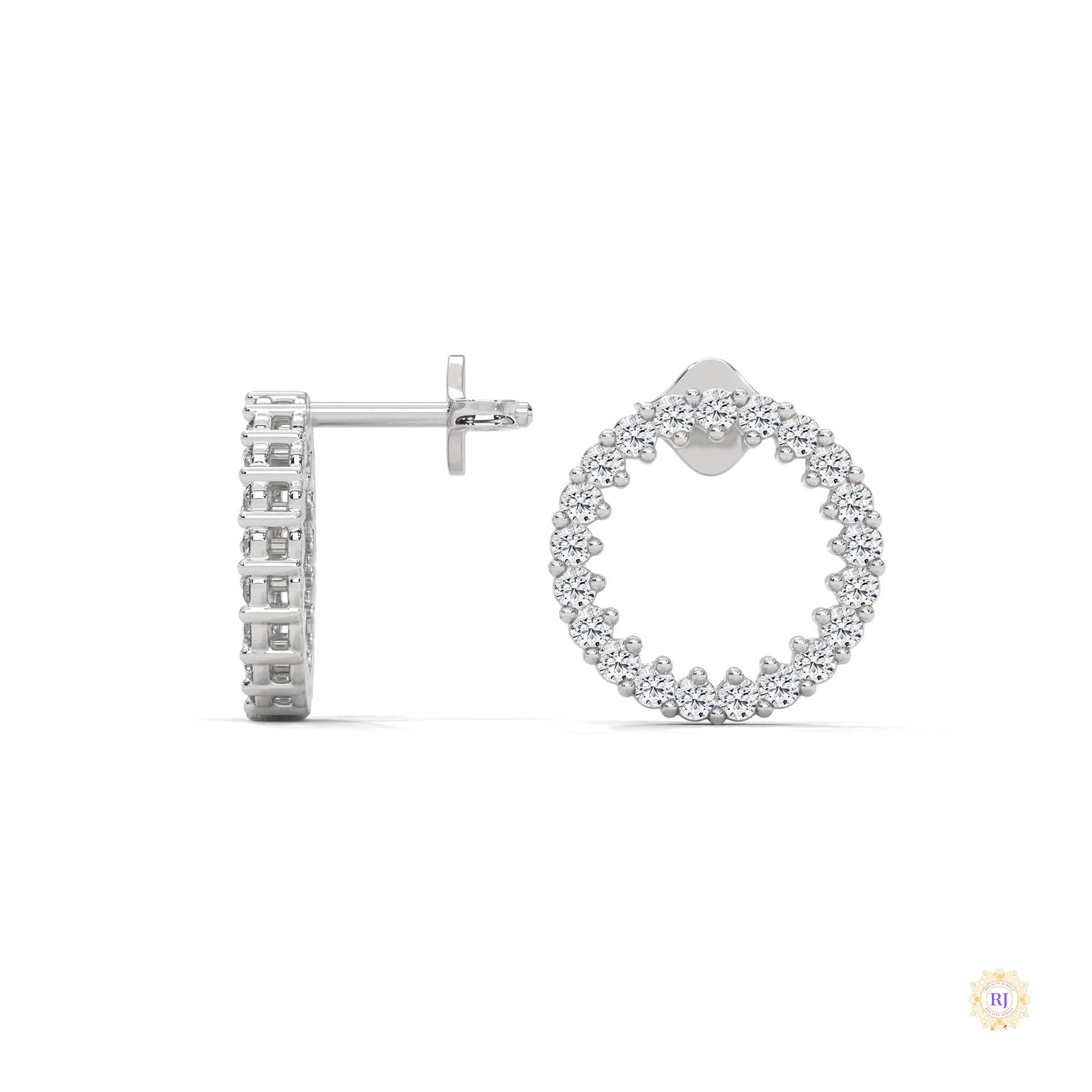 0.50 CT. Circle Diamond Earrings