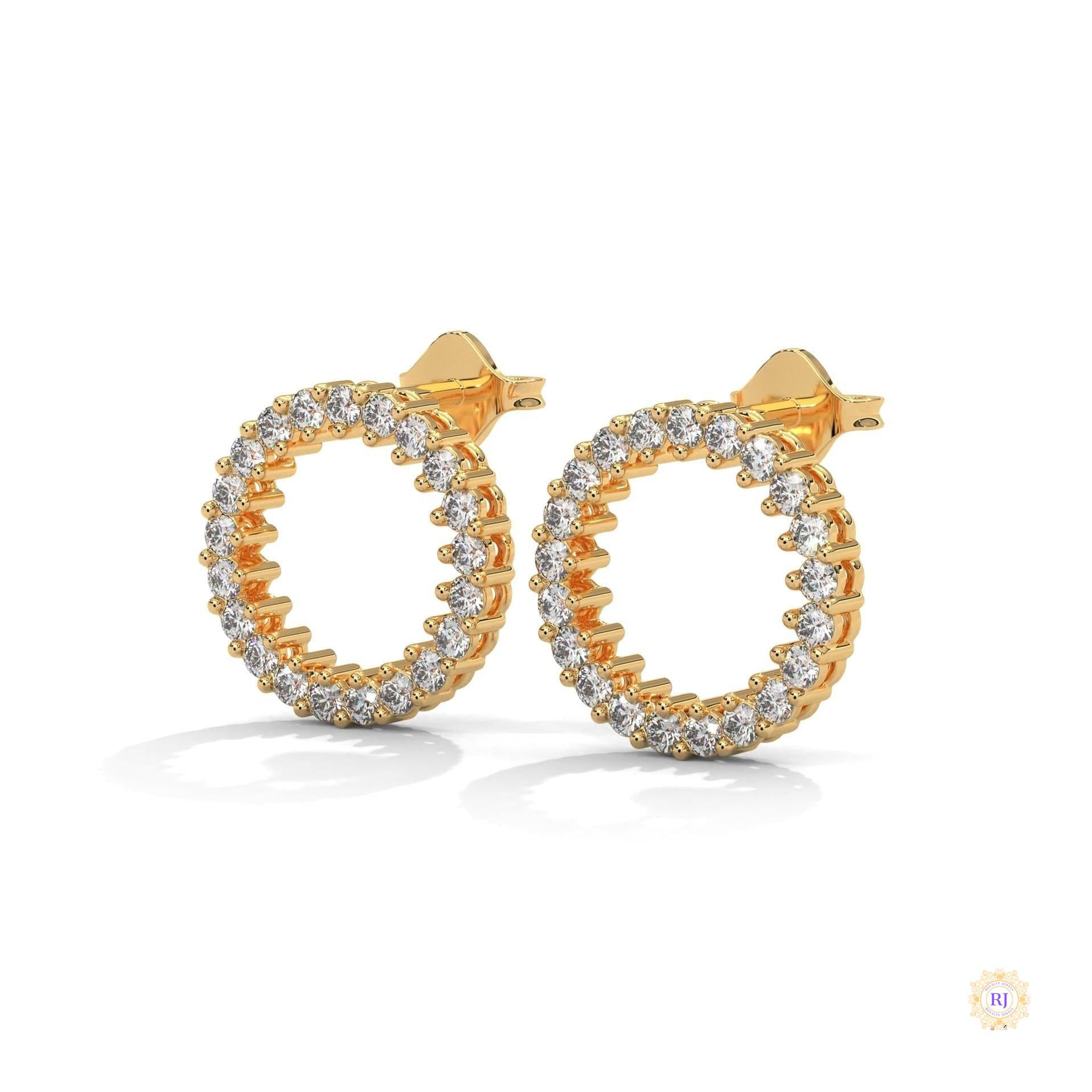 0.50 CT. Circle Diamond Earrings
