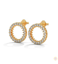 0.50 CT. Circle Diamond Earrings