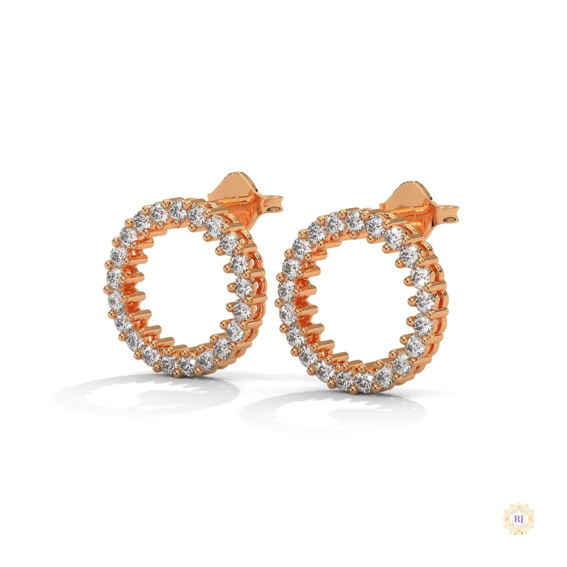 0.50 CT. Circle Diamond Earrings