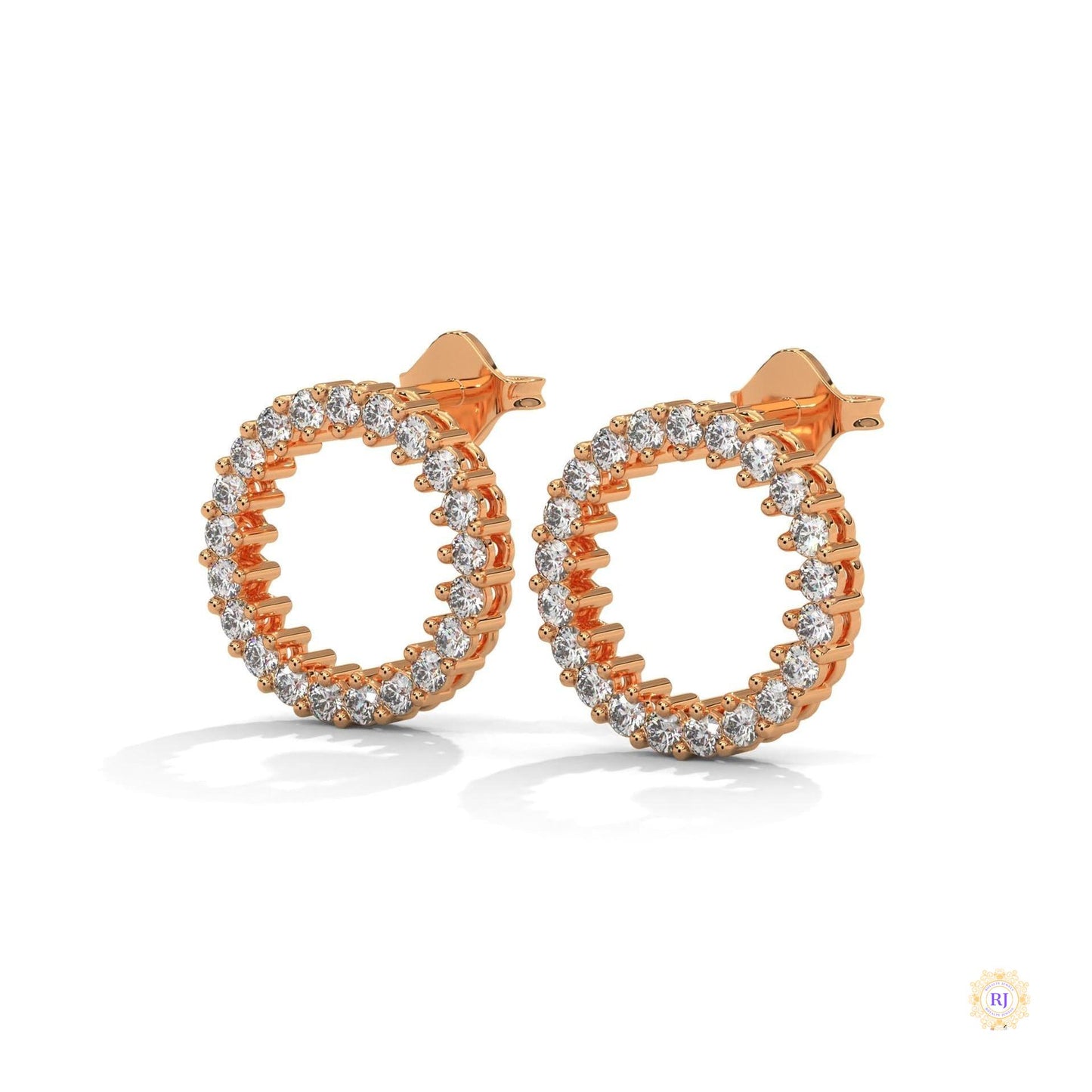 0.50 CT. Circle Diamond Earrings