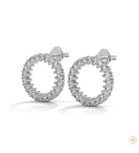 0.50 CT. Circle Diamond Earrings