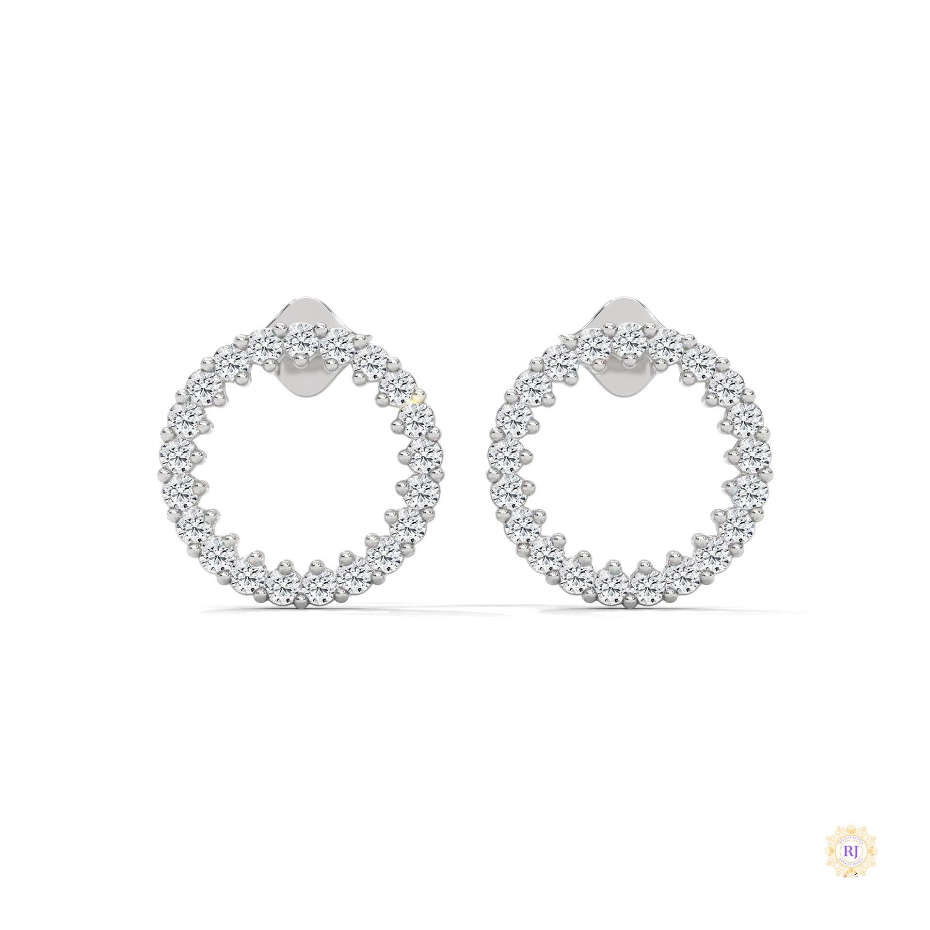 0.50 CT. Circle Diamond Earrings