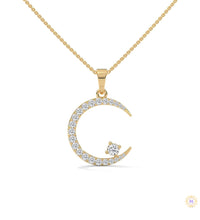 0.50 CT. Crescent Moon Diamond Pendant