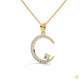 0.50 CT. Crescent Moon Diamond Pendant