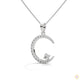 0.50 CT. Crescent Moon Diamond Pendant