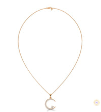 0.50 CT. Crescent Moon Diamond Pendant