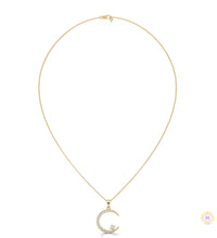 0.50 CT. Crescent Moon Diamond Pendant