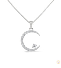 0.50 CT. Crescent Moon Diamond Pendant