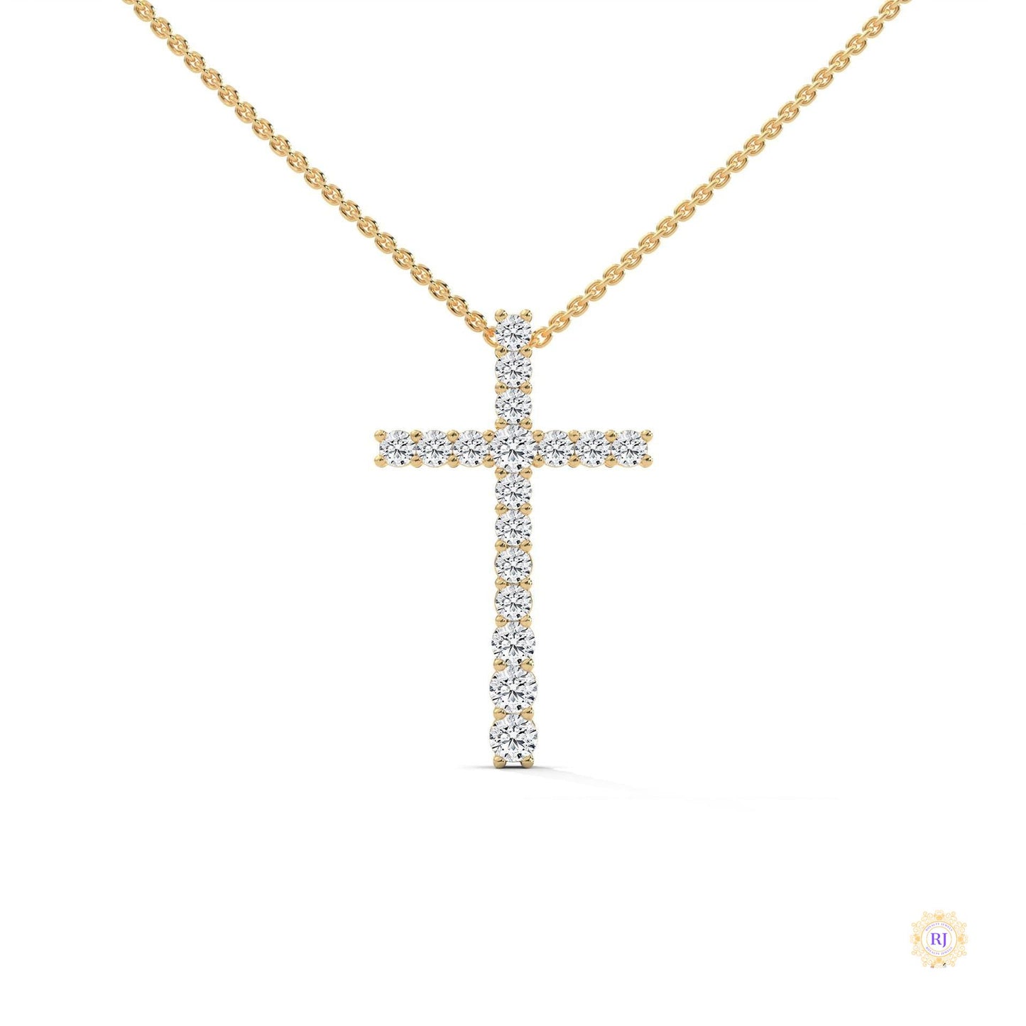 0.50 CT. Diamond Cross Pendant – Lab-Grown Luxury