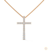 0.50 CT. Diamond Cross Pendant – Lab-Grown Luxury