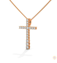 0.50 CT. Diamond Cross Pendant – Lab-Grown Luxury