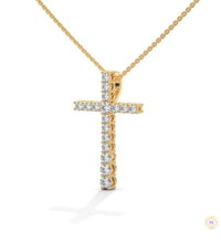 0.50 CT. Diamond Cross Pendant – Lab-Grown Luxury