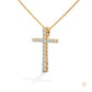 0.50 CT. Diamond Cross Pendant – Lab-Grown Luxury