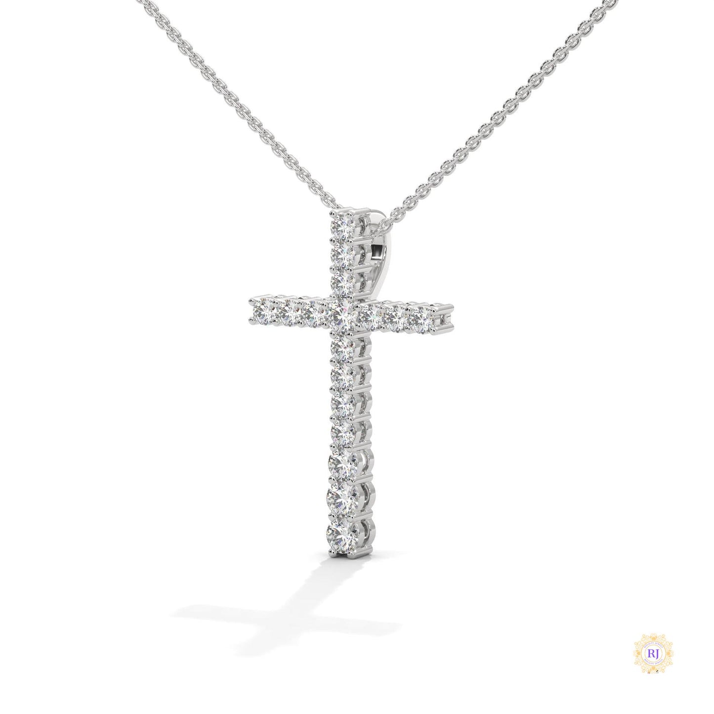 0.50 CT. Diamond Cross Pendant – Lab-Grown Luxury