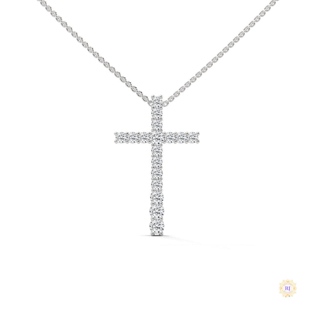 0.50 CT. Diamond Cross Pendant – Lab-Grown Luxury