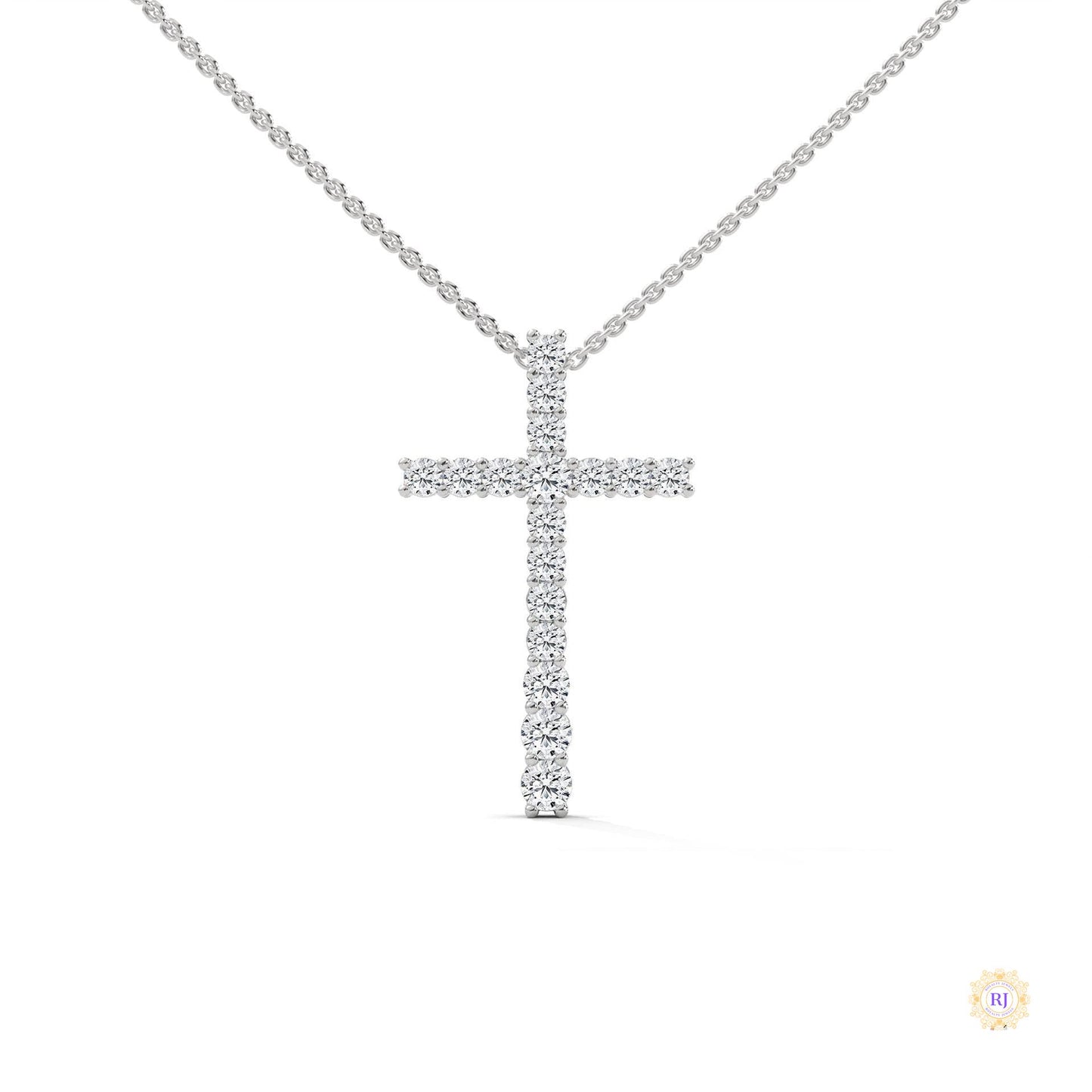 0.50 CT. Diamond Cross Pendant – Lab-Grown Luxury