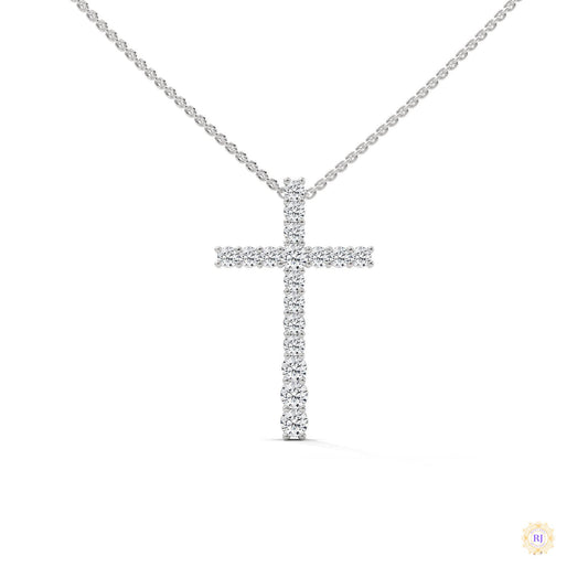 0.50 CT. Diamond Cross Pendant – Lab-Grown Luxury