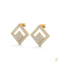 0.50 CT. Diamond Geometric Stud Earrings