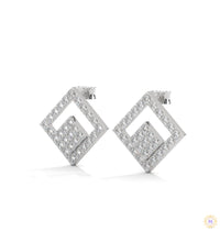 0.50 CT. Diamond Geometric Stud Earrings