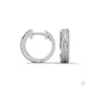 0.50 CT. Double Row Diamond Hoop Earrings