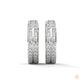 0.50 CT. Double Row Diamond Hoop Earrings