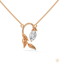 0.50 CT. Floral Marquise Diamond Pendant