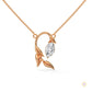 0.50 CT. Floral Marquise Diamond Pendant