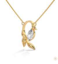 0.50 CT. Floral Marquise Diamond Pendant