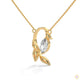 0.50 CT. Floral Marquise Diamond Pendant