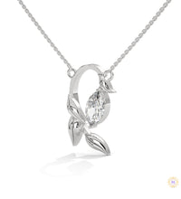 0.50 CT. Floral Marquise Diamond Pendant
