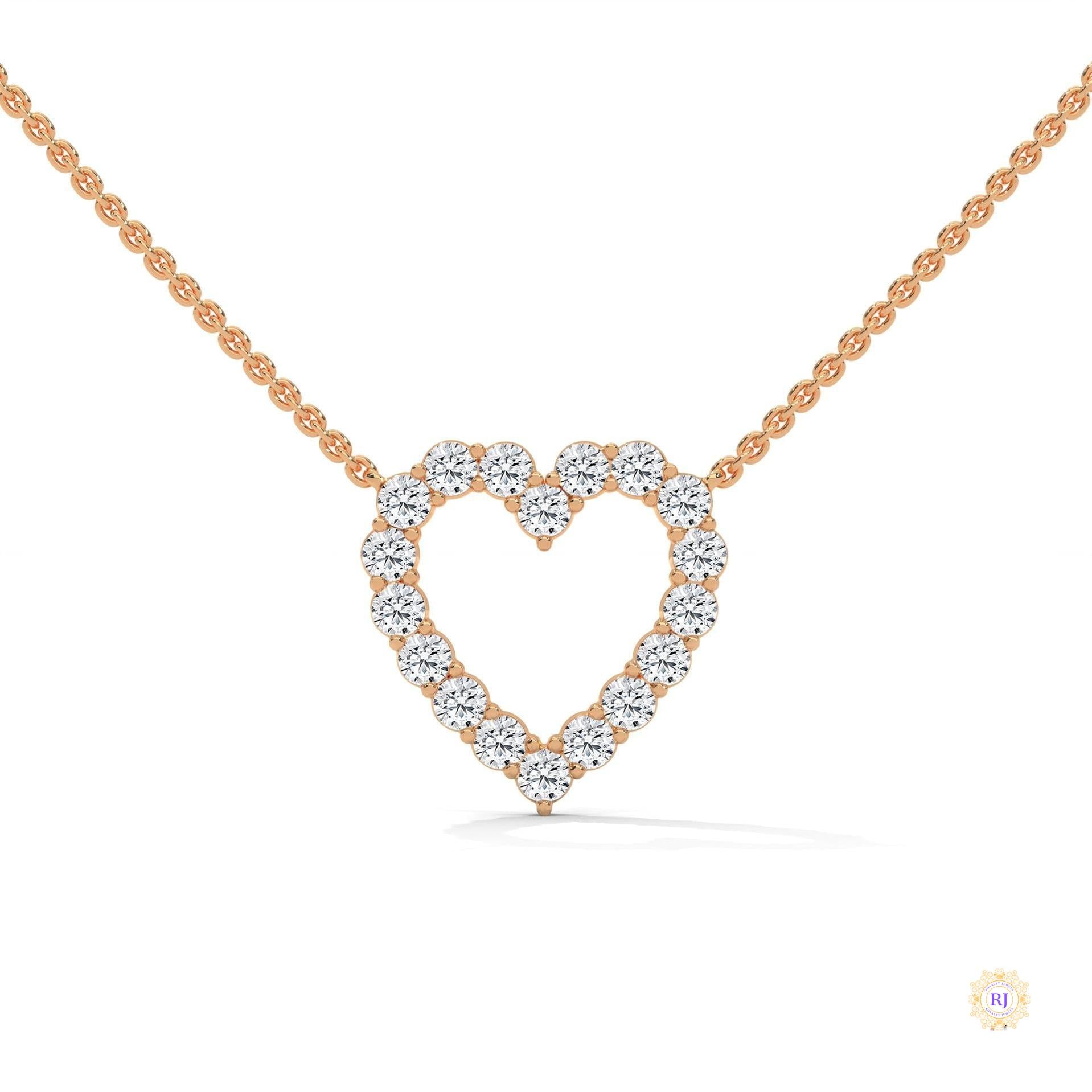0.50 CT. Heart Diamond Pendant