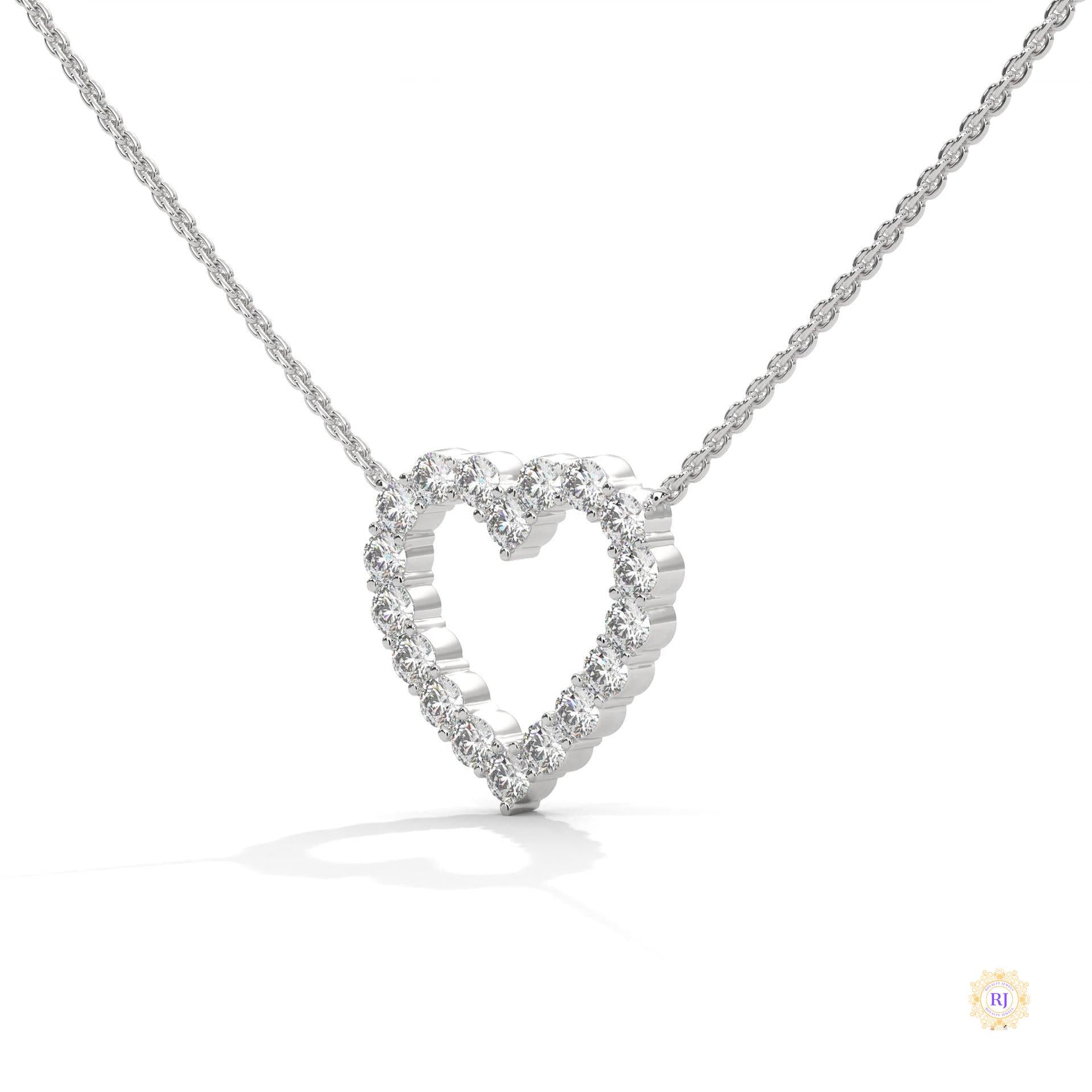 0.50 CT. Heart Diamond Pendant