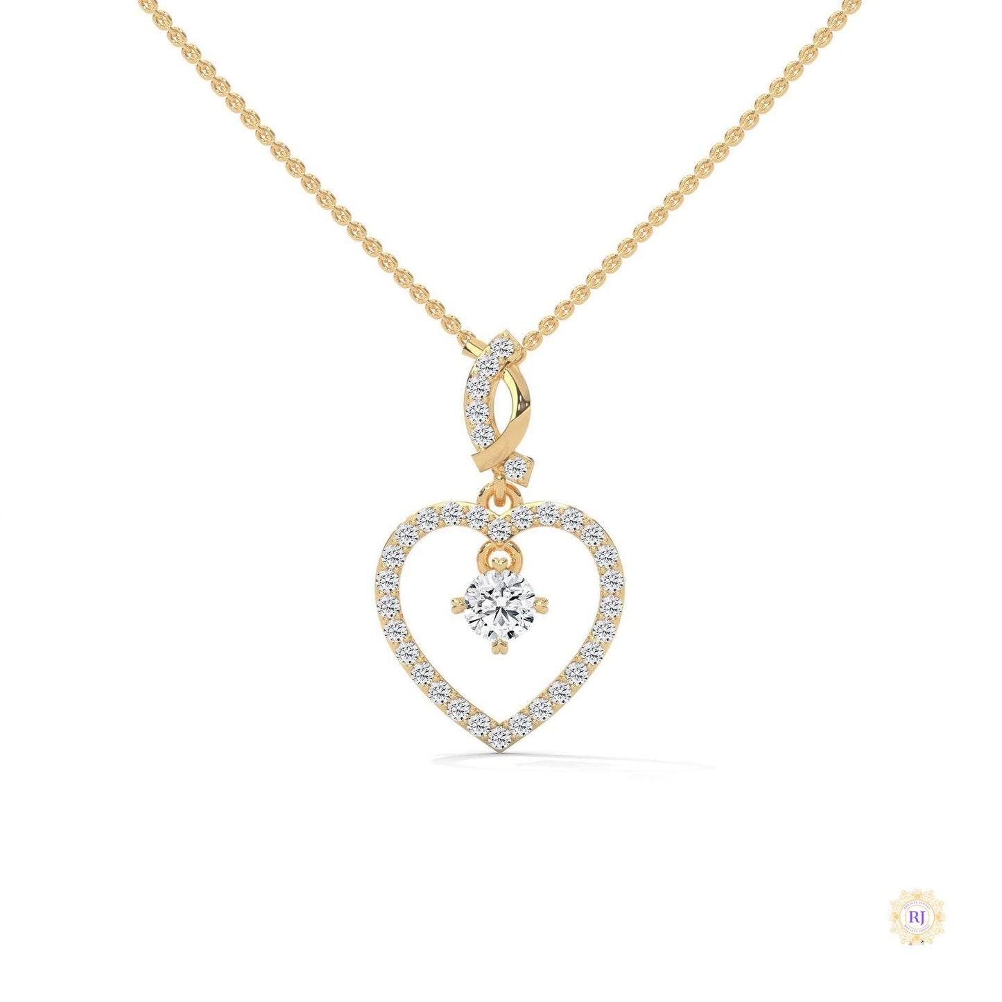 0.50 CT. Heart Drop Pendant