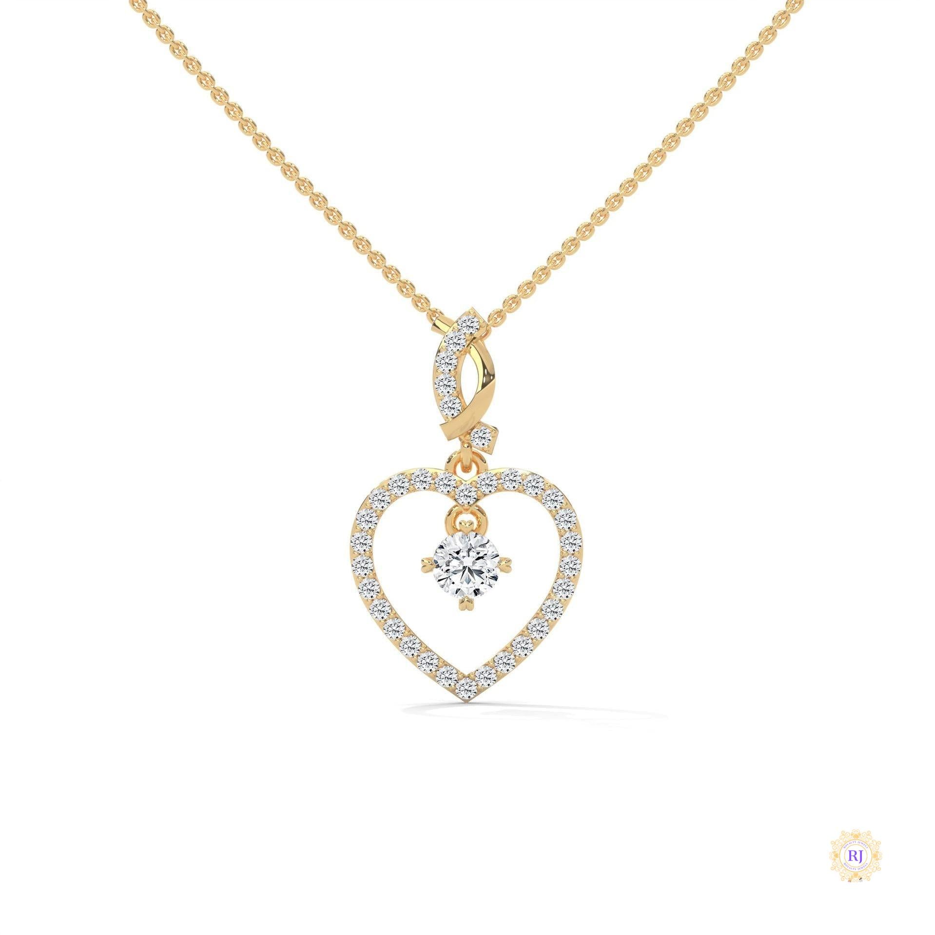 0.50 CT. Heart Drop Pendant