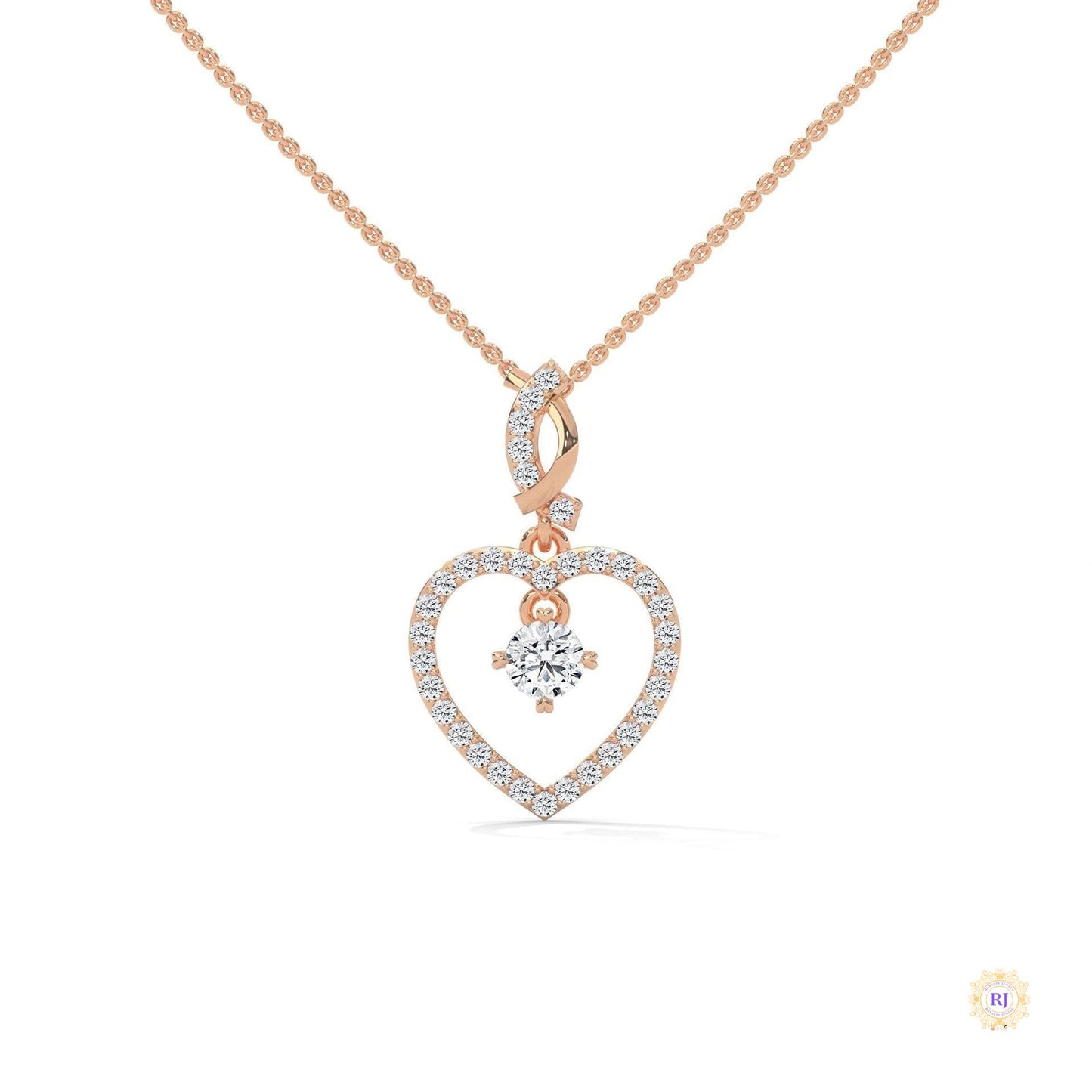 0.50 CT. Heart Drop Pendant