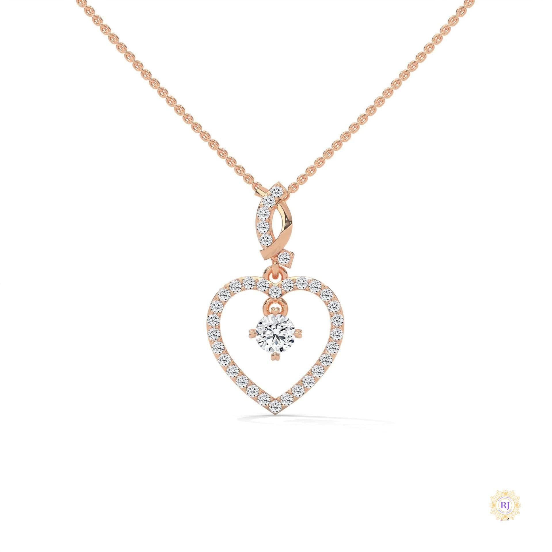 0.50 CT. Heart Drop Pendant