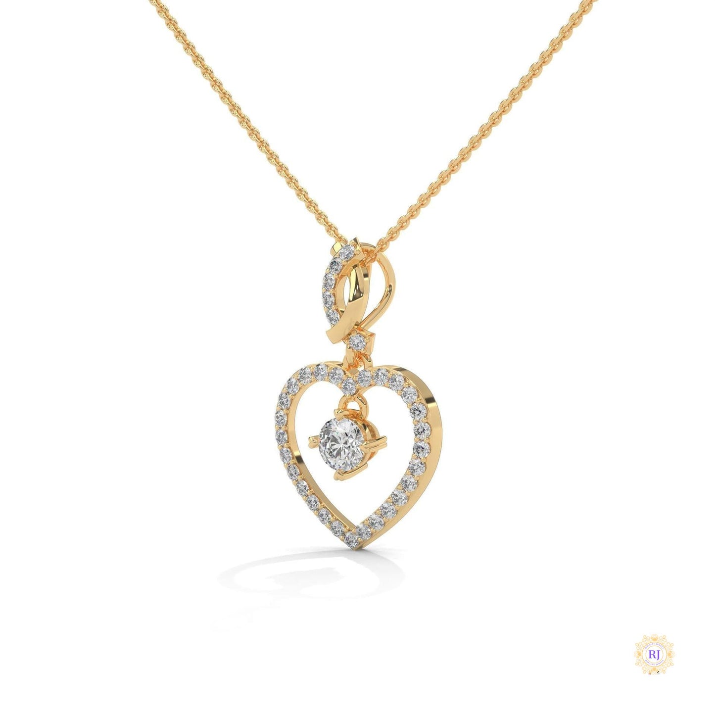 0.50 CT. Heart Drop Pendant
