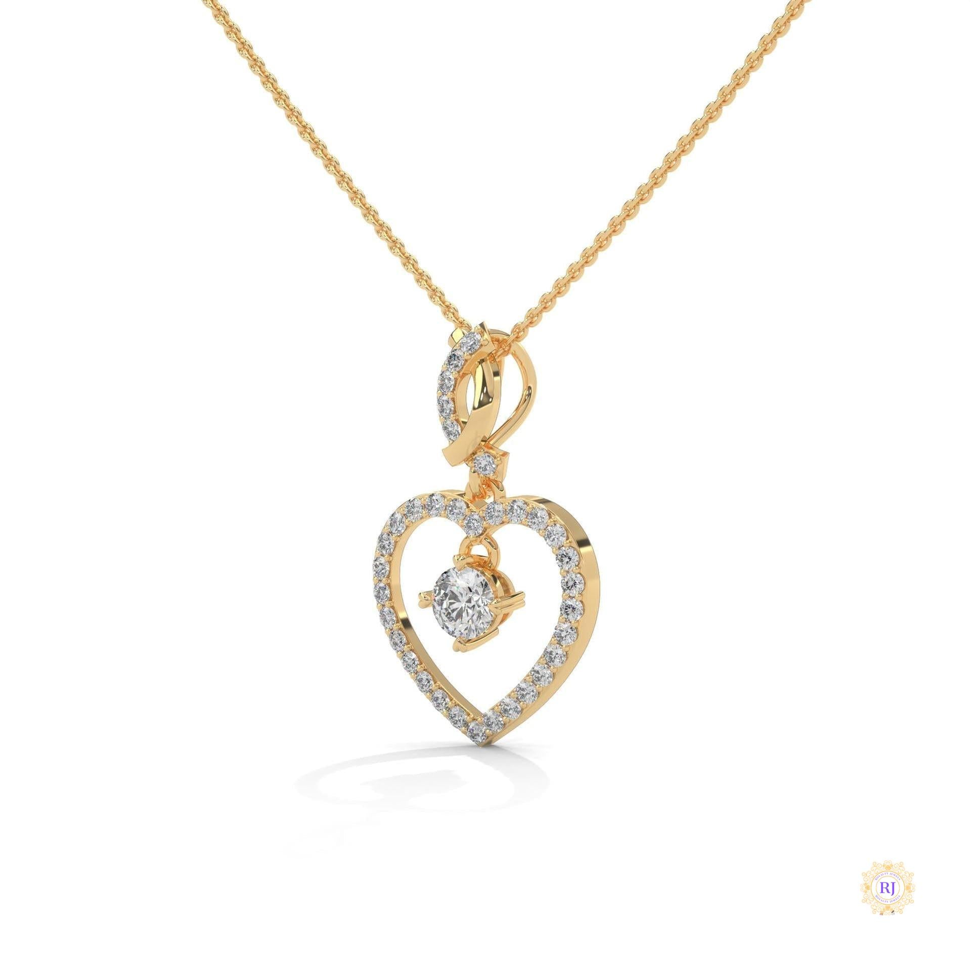 0.50 CT. Heart Drop Pendant