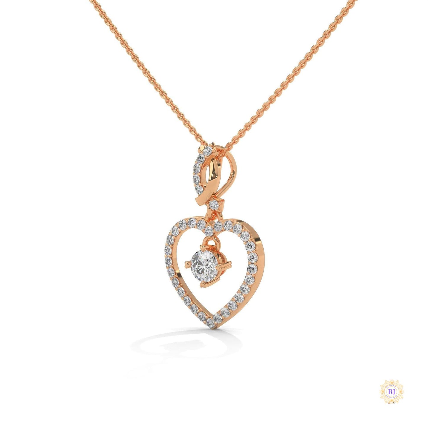 0.50 CT. Heart Drop Pendant