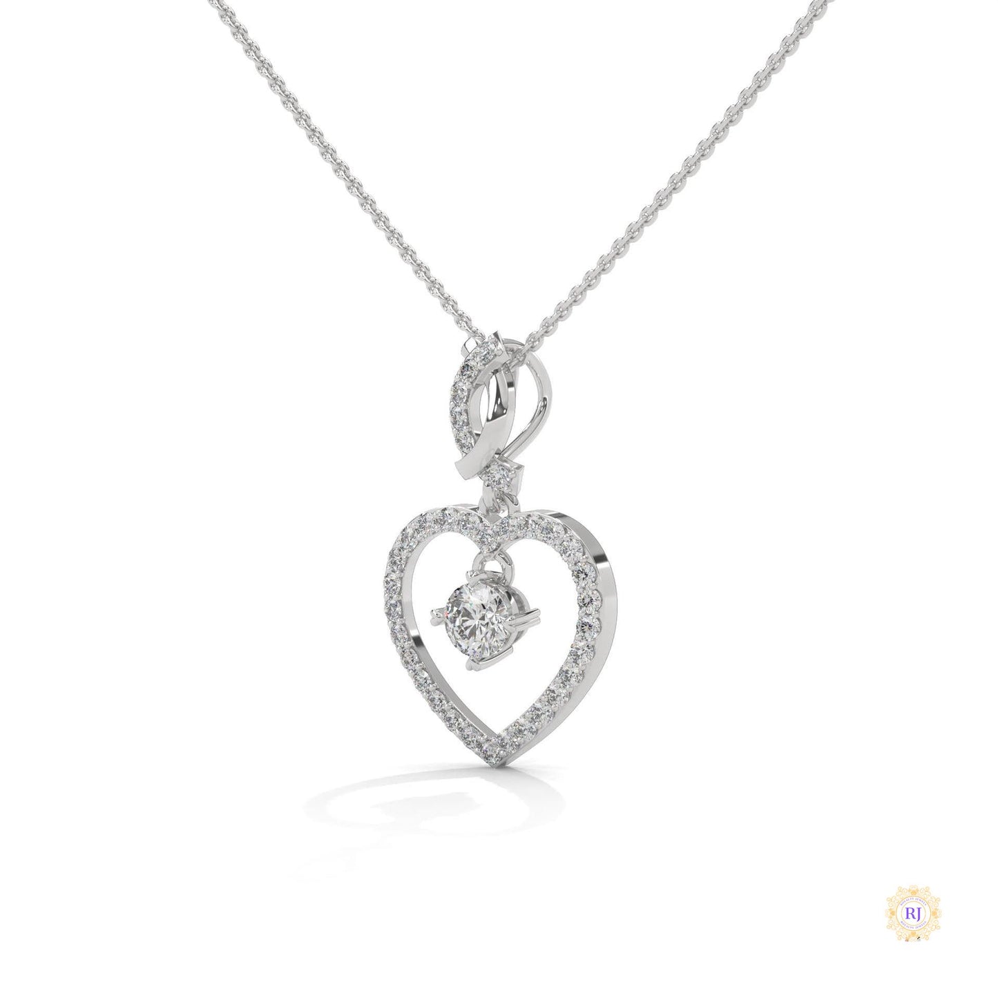 0.50 CT. Heart Drop Pendant