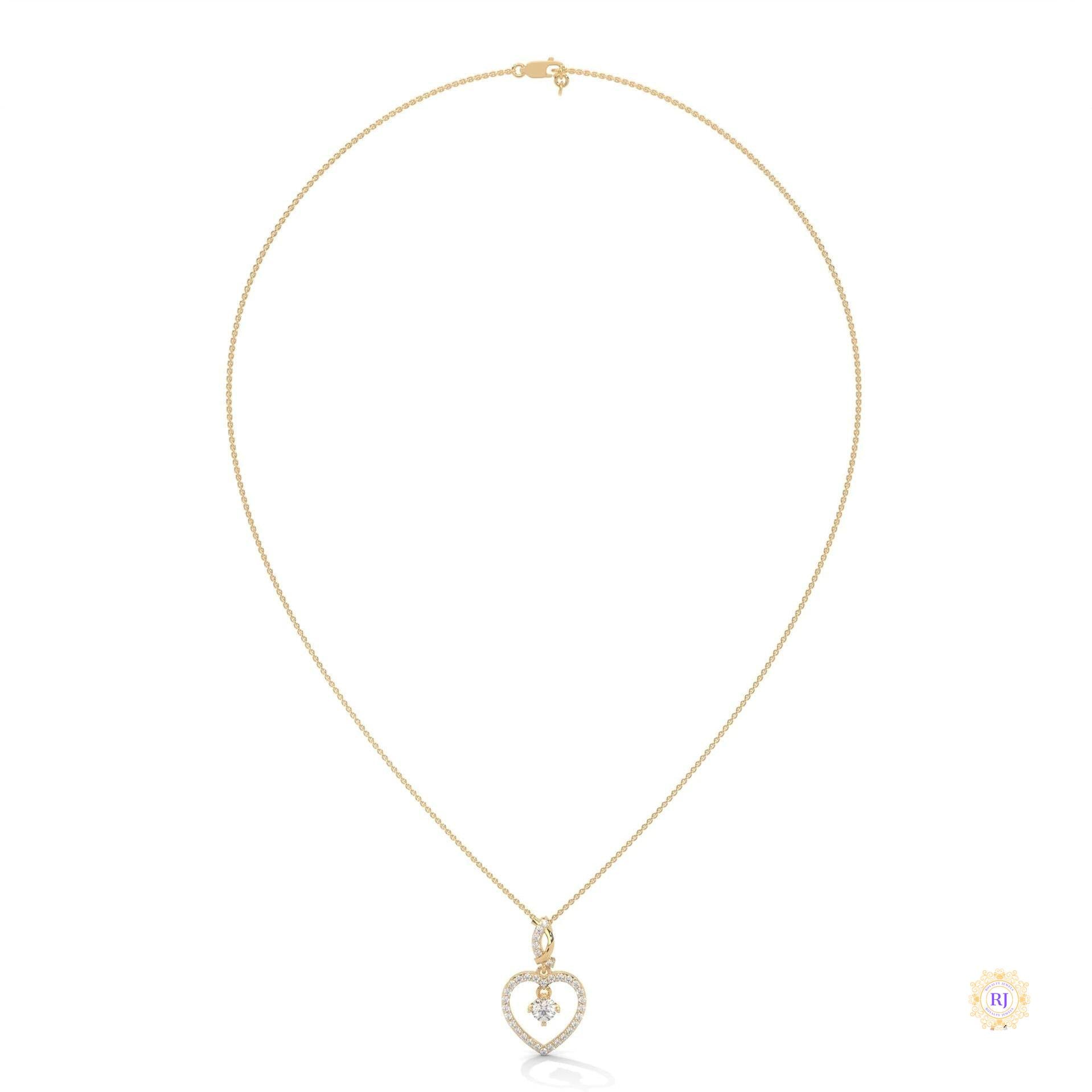 0.50 CT. Heart Drop Pendant