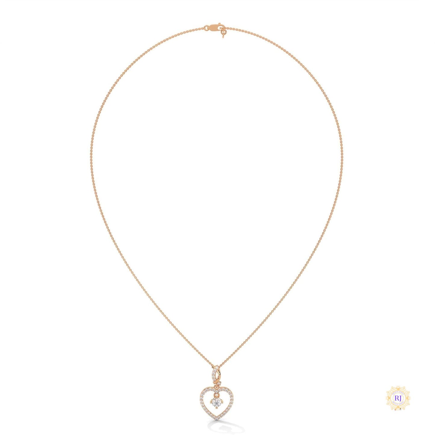 0.50 CT. Heart Drop Pendant