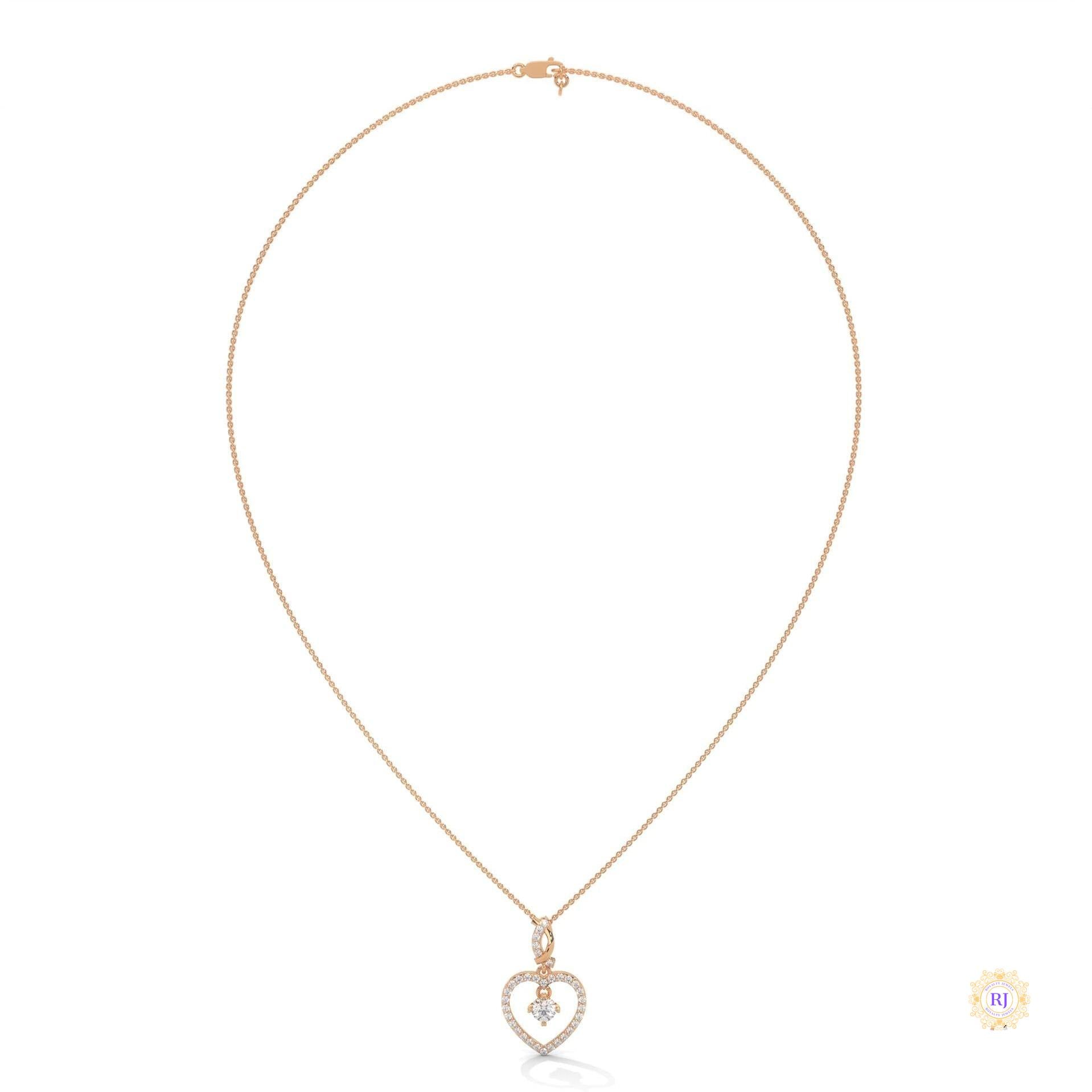 0.50 CT. Heart Drop Pendant