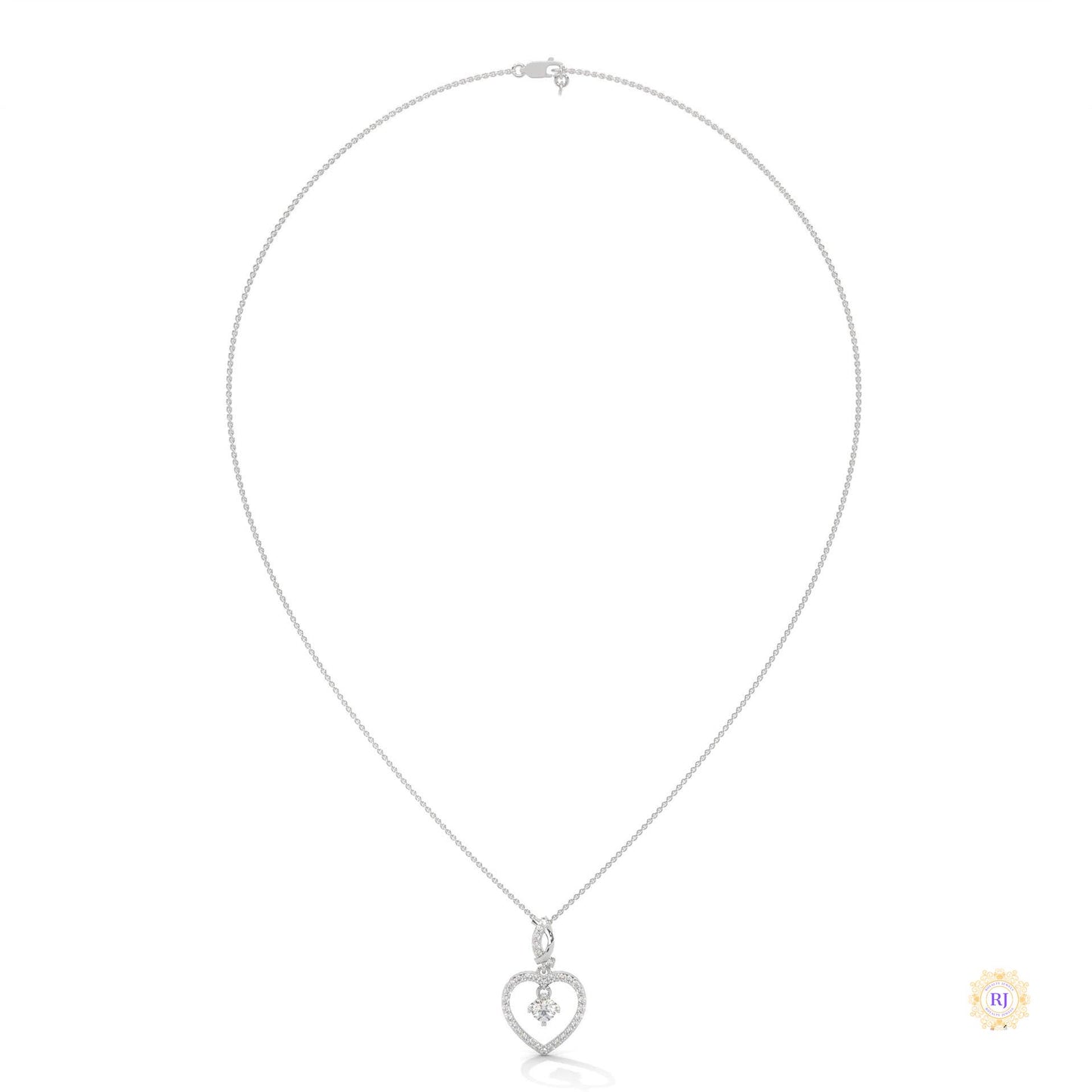 0.50 CT. Heart Drop Pendant