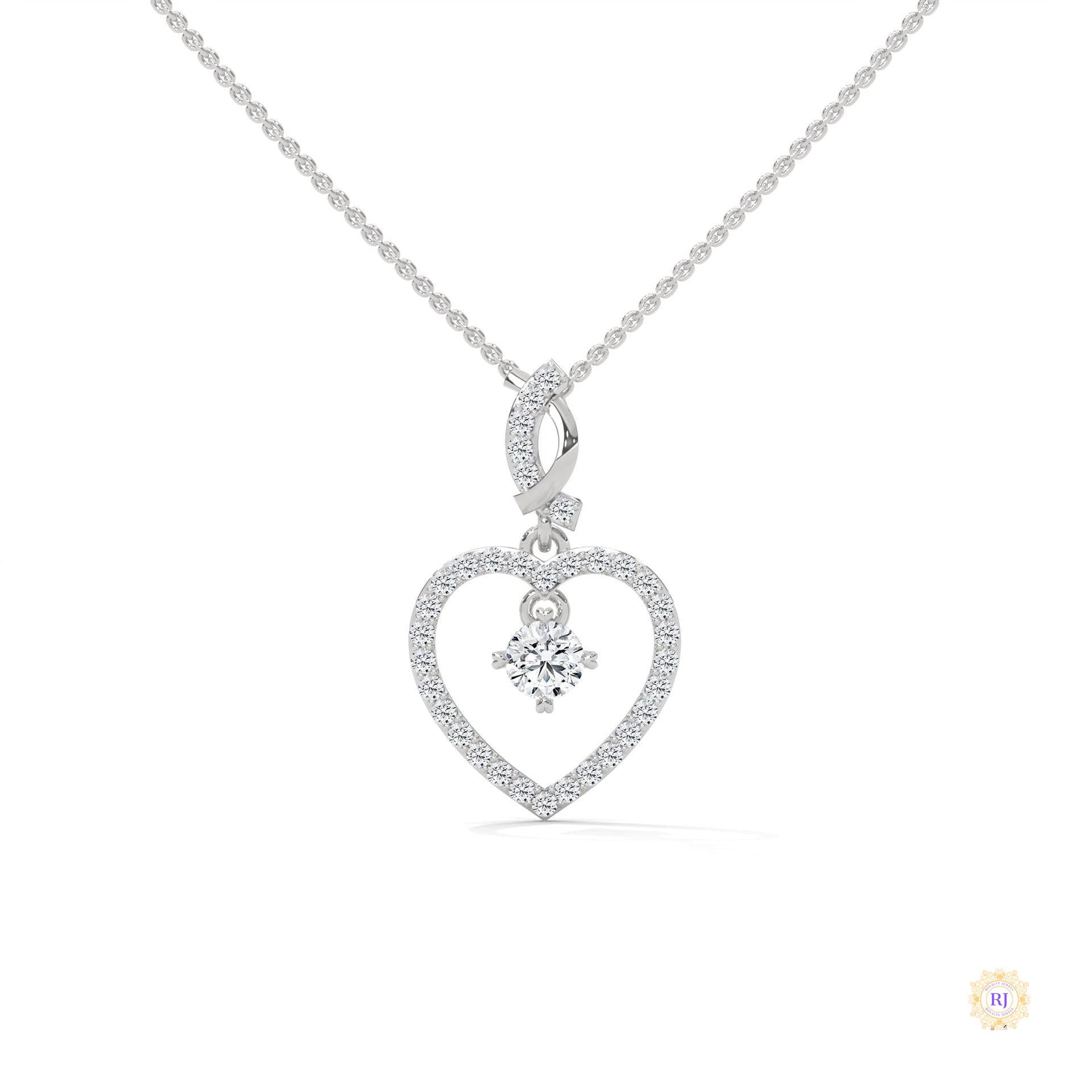 0.50 CT. Heart Drop Pendant